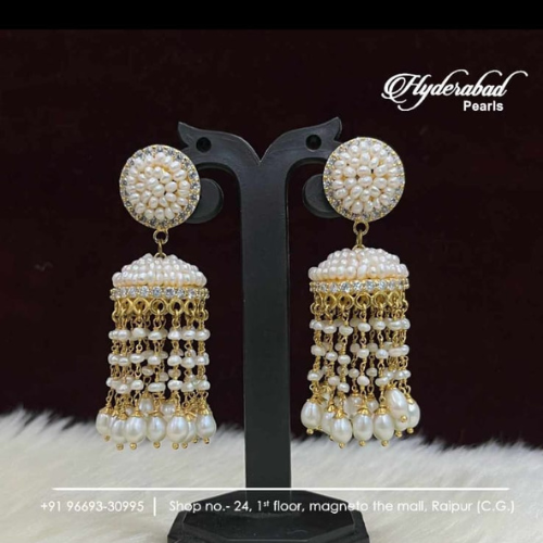 Stunning Jhumke Pearl Earrings